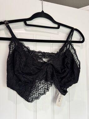 Soma Embraceable Lace Bralette XXL Black Enchanting Lace NWT
